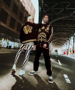 Alternative view of A.I.9 AFRICAN INTELLIGENCE GUILDED LEOPARD - SANDFLOWER COLLAB VARSITY JACKET