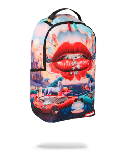 Alternative view of LIPS AND FAMOUS BACKPACK