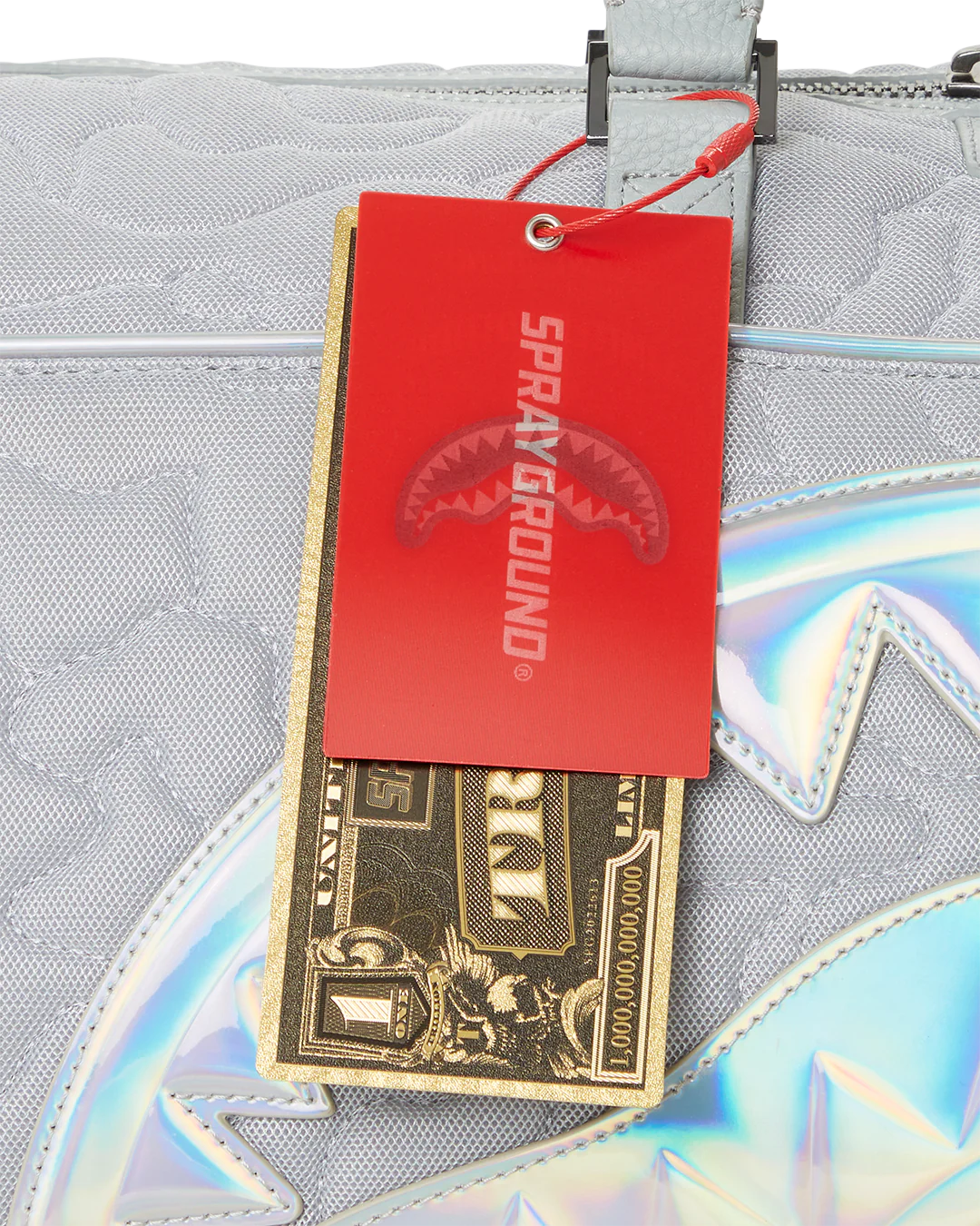 MIRASHAKU IRIDESCENT QUILT DUFFLE - Image 3