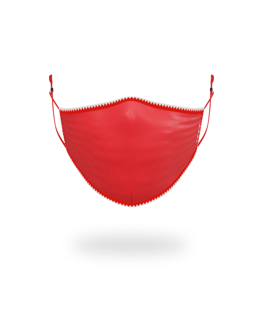 ADULT VERTICAL SHARK (RED) FORM-FITTING FACE MASK