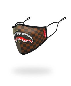 Alternative view of KIDS FORM FITTING MASK: CHECKS & CAMO