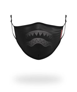 ADULT MIDNIGHT SHARK FORM FITTING FACE MASK