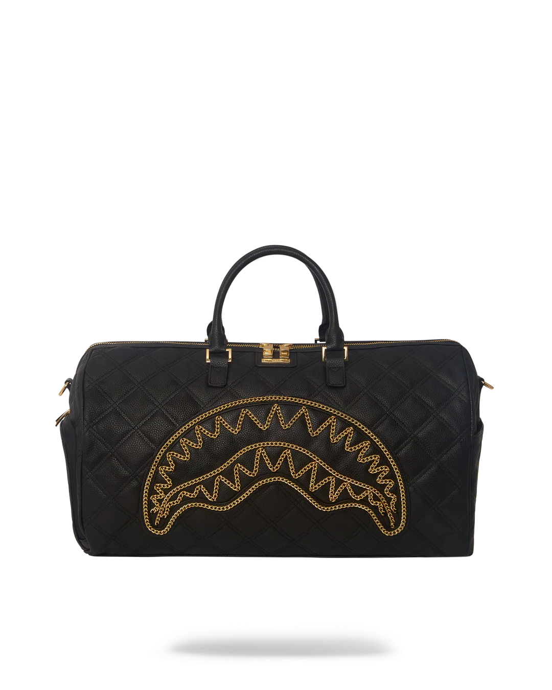 NOIR QUILT GOLD CHAIN SHARK DUFFLE