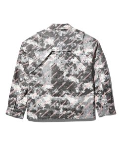 Alternative view of DOUBLE YOKE SNAP FRONT JACKET (GREY)