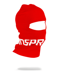 RED SPRAYGROUND LOGO SKI MASK