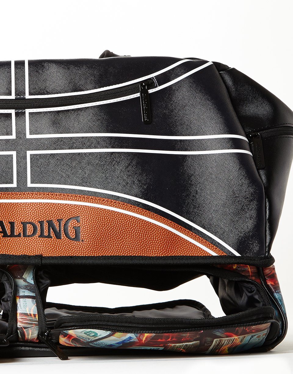 SPALDING X SPRAYGROUND FIRE MONEY SNEAKER DUFFEL - Image 6