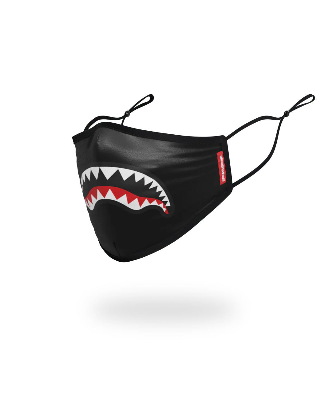 ADULT SHARK LOGO (BLACK) FORM-FITTING FACE MASK - Image 2