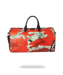 MONEY CAMO (RED) DUFFLE