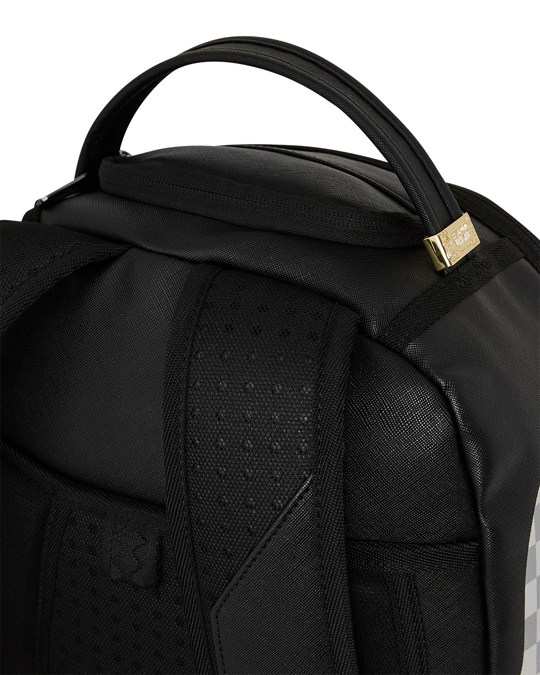 SHARK CENTRAL CREAM BLACK CHECK BACKPACK - Image 6