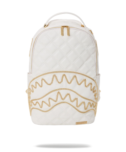 RIVIERA LE BLANC GOLD CHAIN SHARK BACKPACK (DLXV)