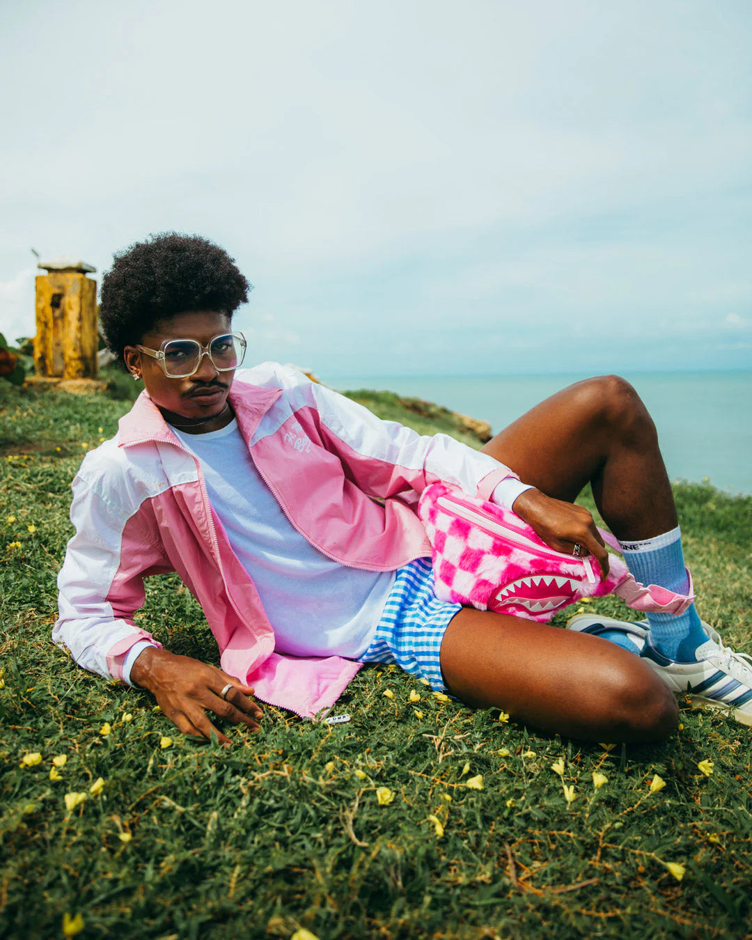 FURZILLA SHARK (PINK CHECK) SAVVY CROSSBODY - Image 7
