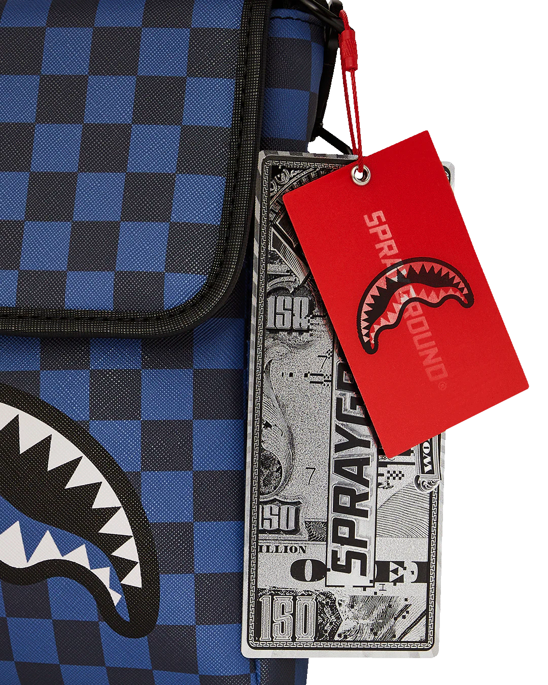 MIDNIGHT MAGIC SHARKS IN PARIS MESSENGER SLING BAG - Image 6