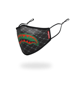 Alternative view of ADULT SPUCCI (BLACK) FORM-FITTING FACE MASK