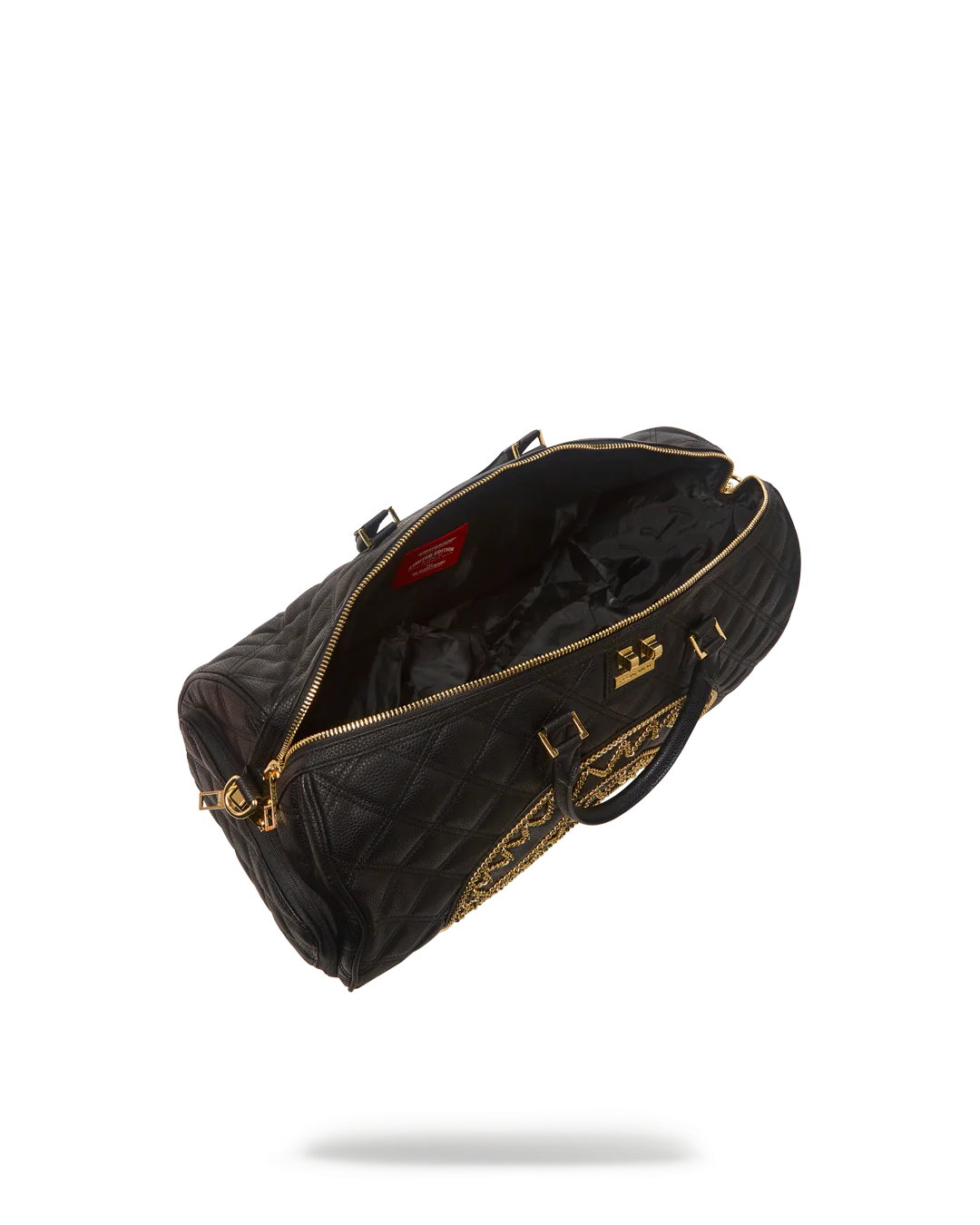 NOIR QUILT GOLD CHAIN SHARK DUFFLE - Image 9