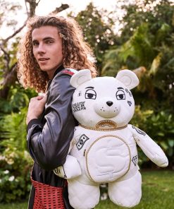 Alternative view of RIVIERA LE BLANC GOLD CHAIN MONEYBEAR TEDDYBEAR BACKPACK