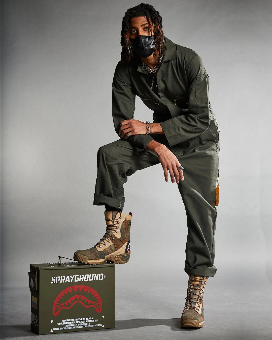 CAMO TERRAIN FUERZA COBRA PARATROOPER BOOTS - MADE IN COLOMBIA NUMBERED 1/280 PAIRS - Image 13