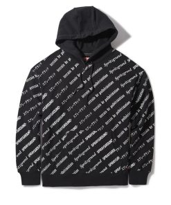 SG LOGO REPEAT HOODIE PULLOVER BLACK