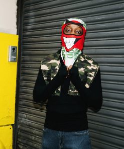 Alternative view of MONEY BOY SKI MASK (RED)