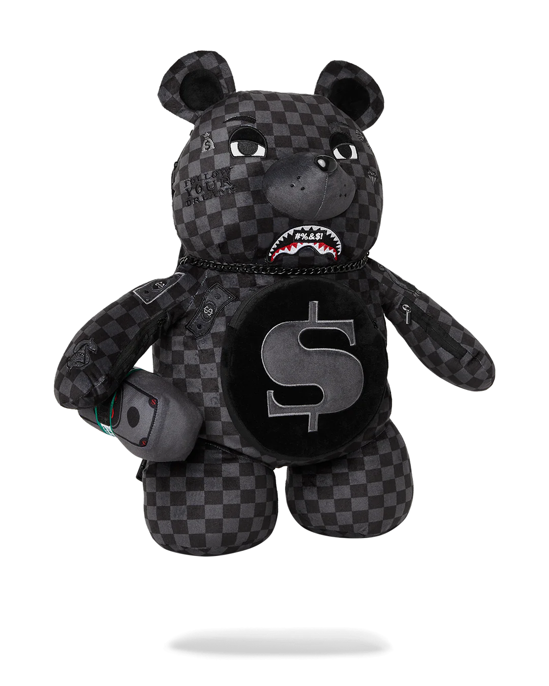 'WHAT THE BEEP' SHARK MONEYBEAR TEDDYBEAR BACKPACK - Image 3