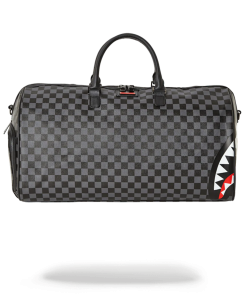 SHARKS IN PARIS (BLACK CHECKERED EDITION) DUFFLE