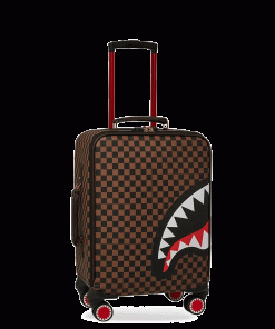 EXTERIOR GOLD ZIP POCKET SHARKS IN PARIS JETSETTER CARRY-ON LUGGAGE