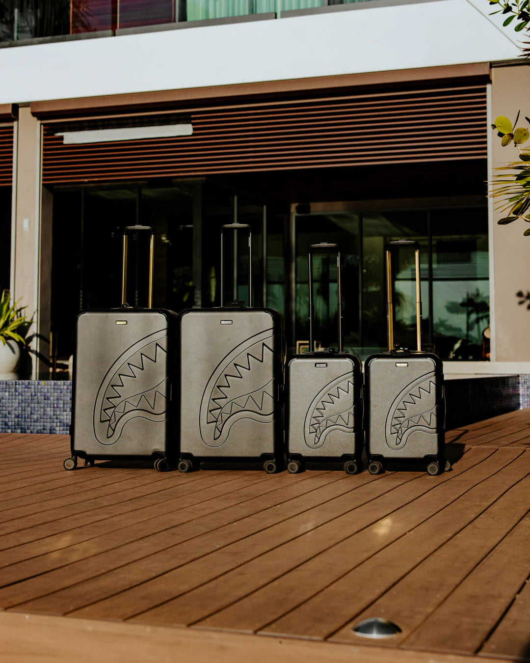 REALITY CHECK SHARKITECTURE CARRY-ON JETBLACK LUGGAGE (GOLD HARDWARE) - Image 9