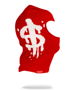 Alternative view of MONEY DRIP SKI MASK (RED)