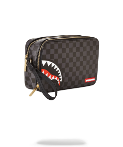 Alternative view of SHARKS IN PARIS (BLACK CHECKERED EDITION) TOILETRY AKA MONEY BAGS