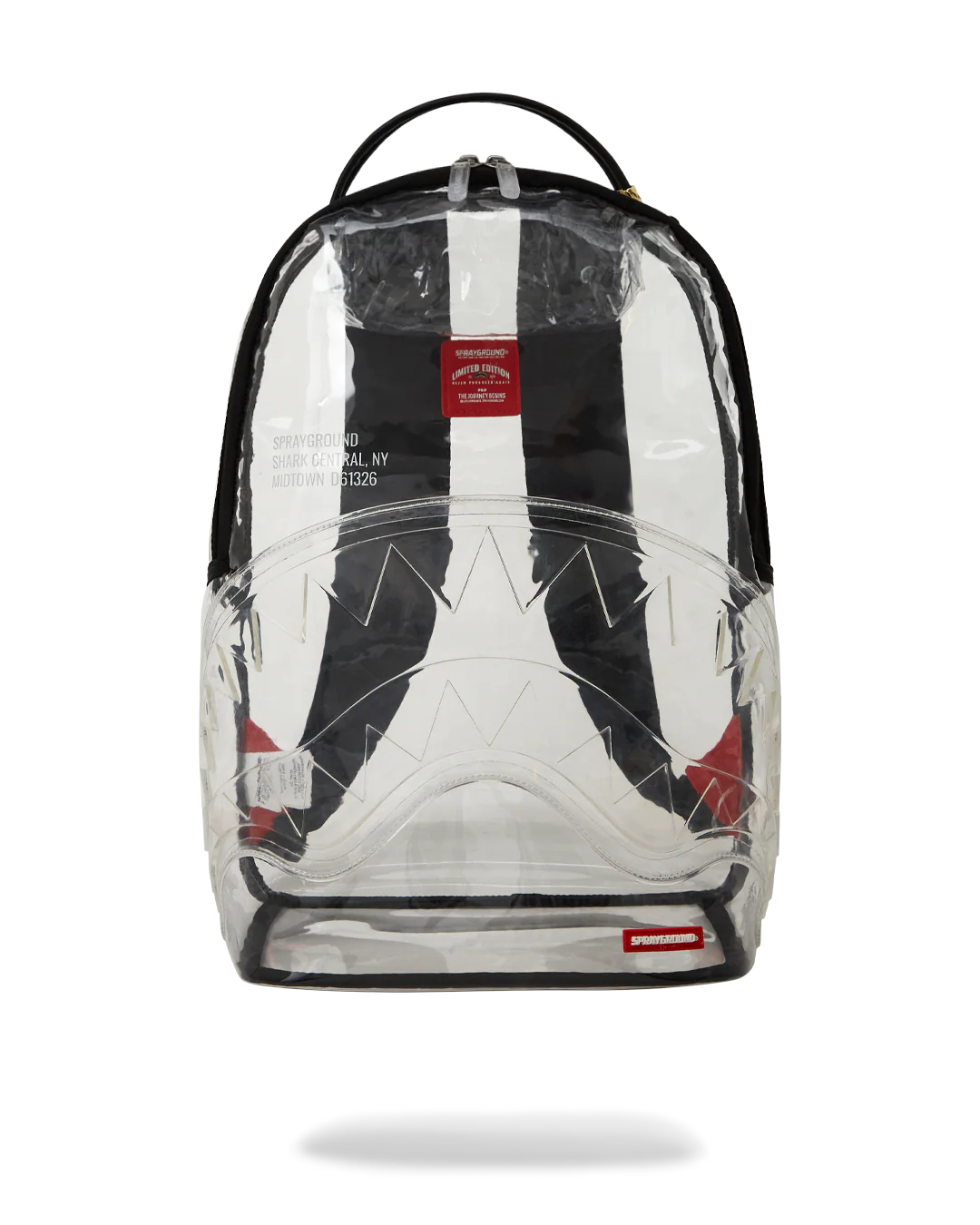100% CLEAR BACKPACK - SHARK CENTRAL