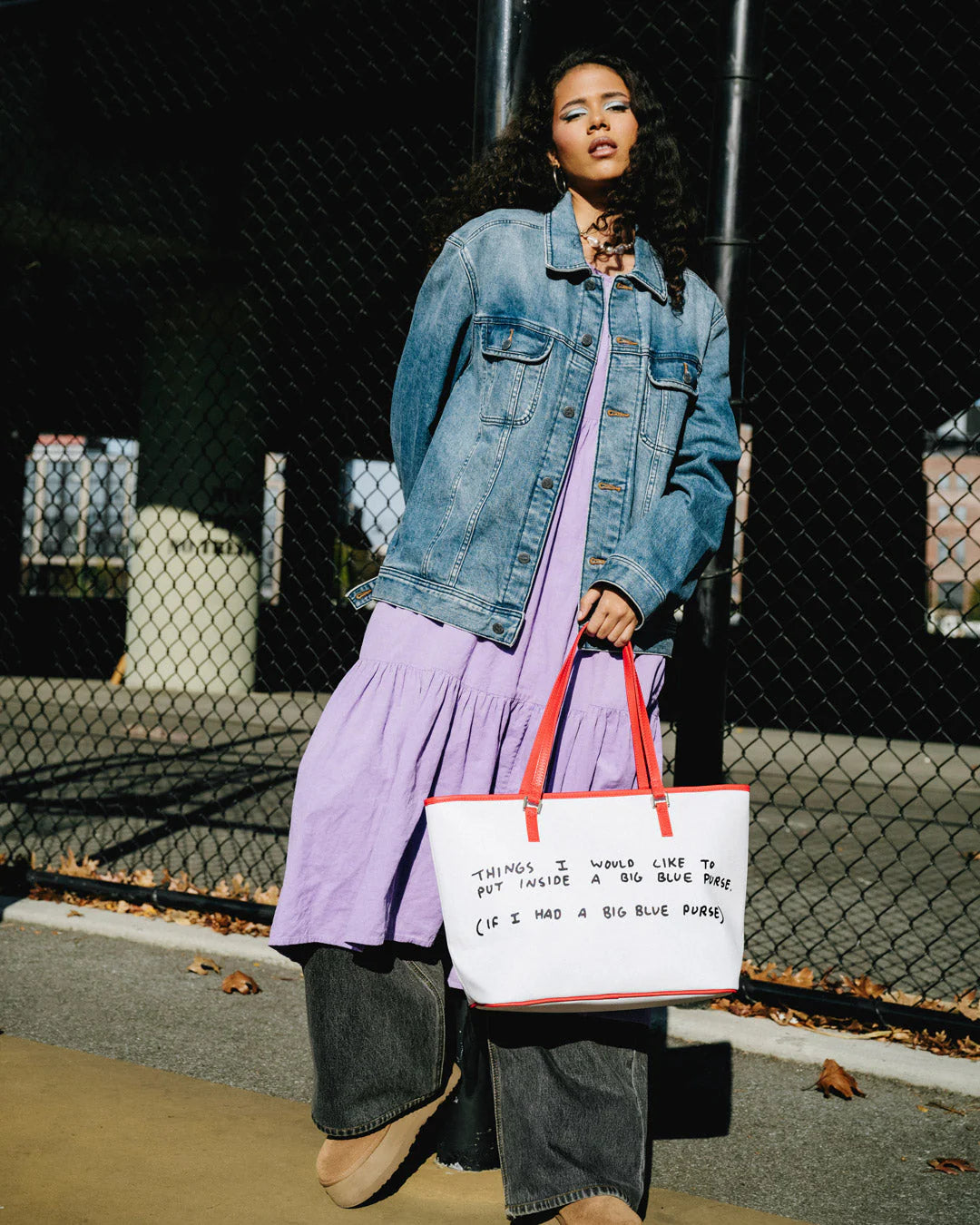 KEITH HARING THE BIG BLUE PURSE ART TOTE - Image 6