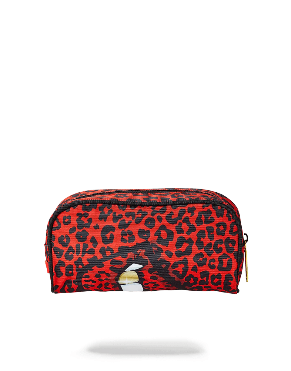 RED LEOPARD LIPS PENCIL CASE - Image 2