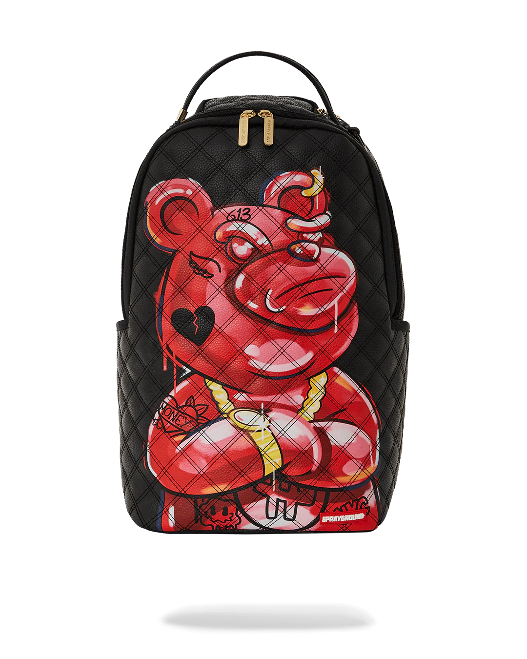 QUILT HAND PAINTED DIABLO BEAR BACKPACK (DLXV)