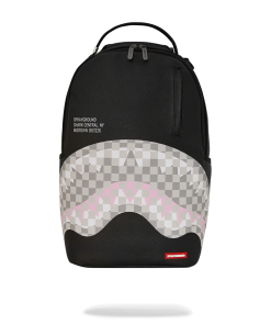 SHARK CENTRAL CREAM BLACK CHECK BACKPACK