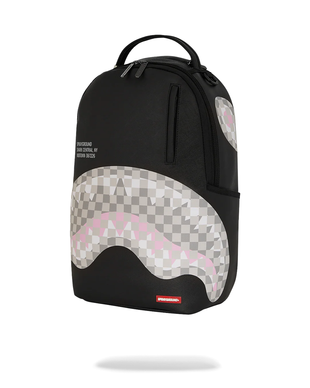 SHARK CENTRAL CREAM BLACK CHECK BACKPACK - Image 9