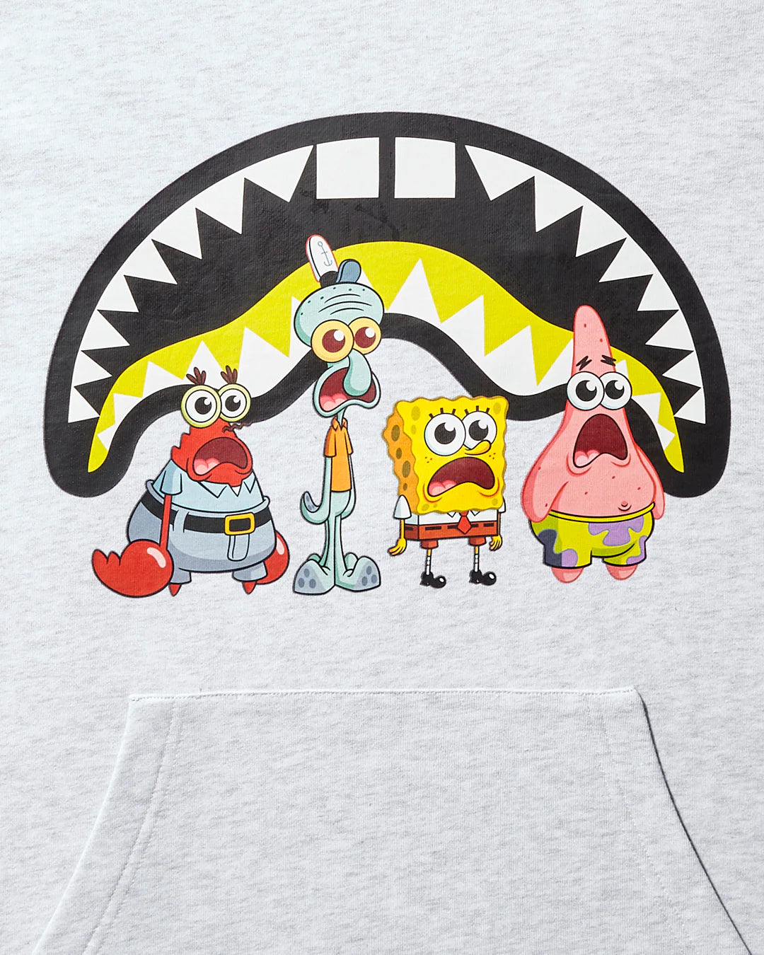 SPONGEBOB CREW SHARK HOODIE (LIGHT GREY) - Image 3