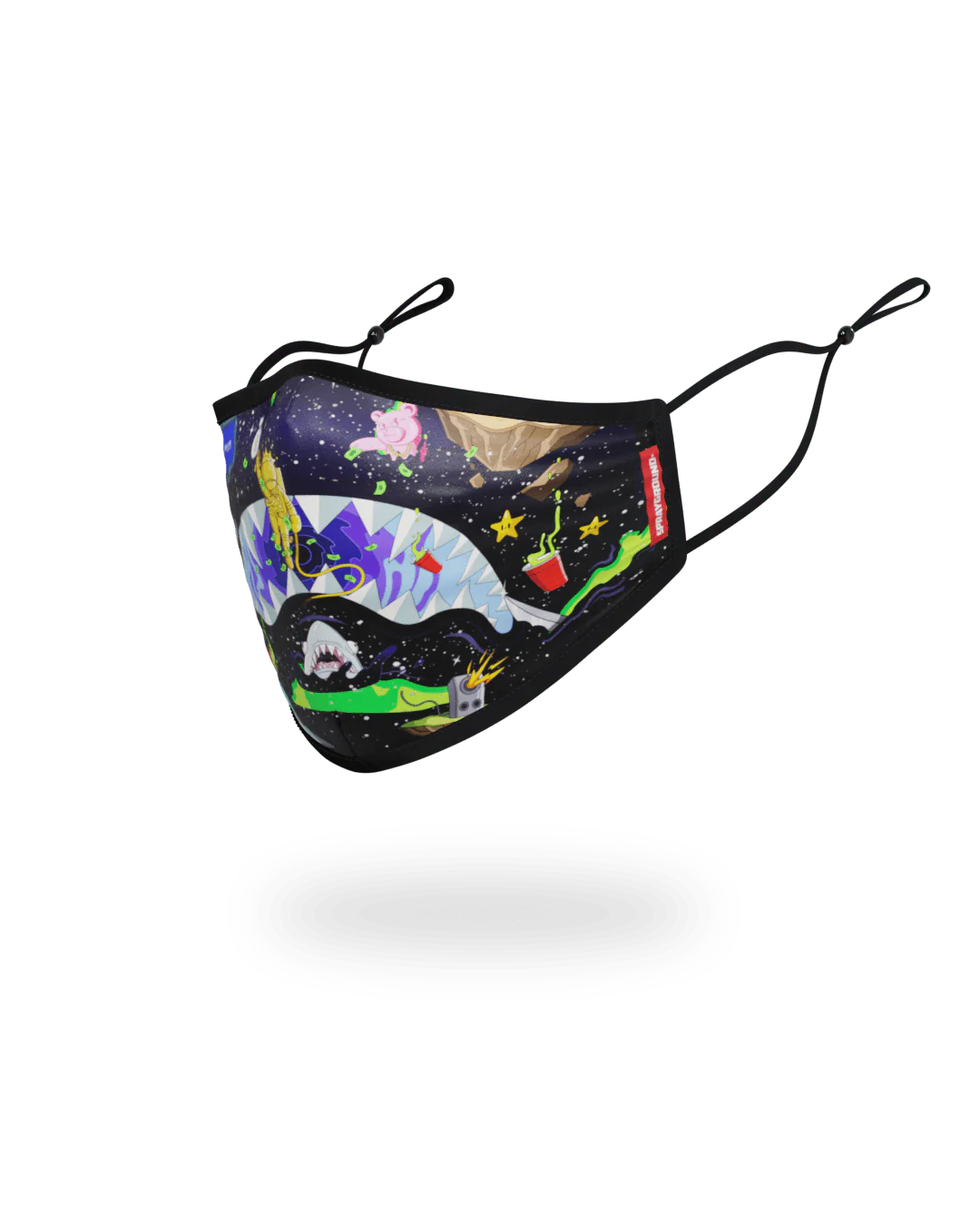ADULT ASTRO PARTY FORM-FITTING FACE MASK - Image 2