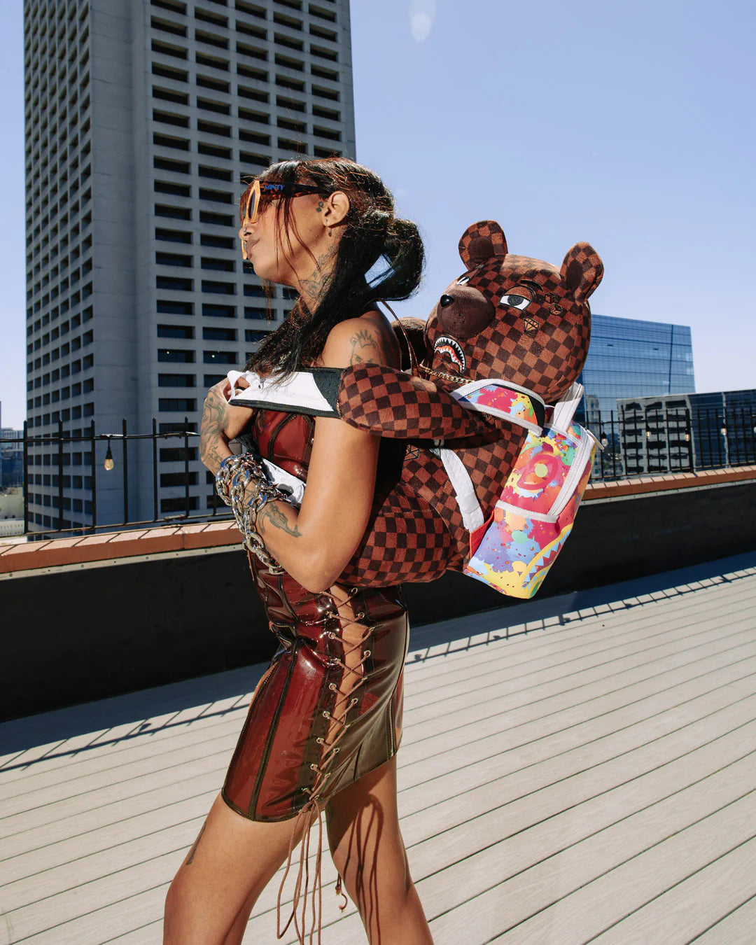 BEAR WEARING BACKPACK AS A BACKPACK - Image 13