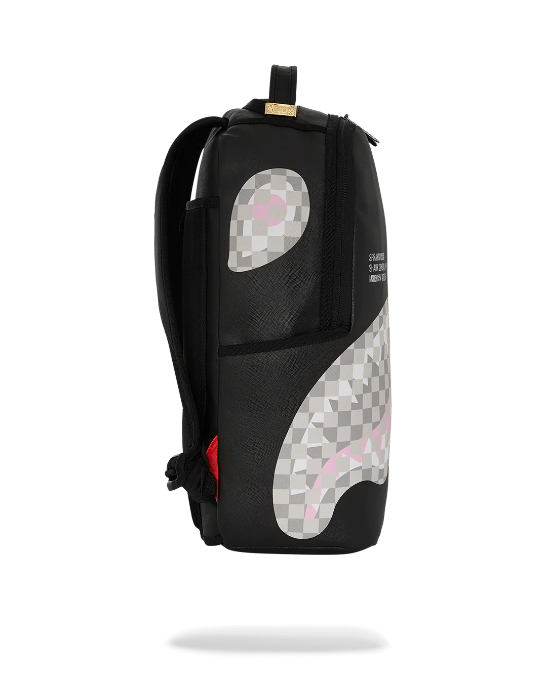 SHARK CENTRAL CREAM BLACK CHECK BACKPACK - Image 3