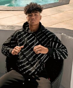 Alternative view of SG LOGO REPEAT HOODIE PULLOVER BLACK
