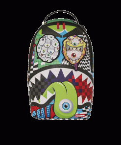 PSYCHO WORLD OF FUN BACKPACK (WITH REMOVABLE VELCRO EYE PATCHES)