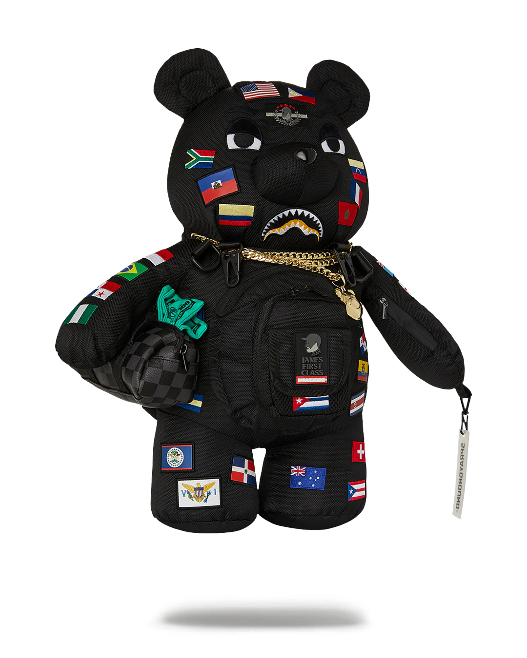 JAMES FIRST CLASS GLOBAL FLAGS MONEYBEAR BACKPACK - Image 3