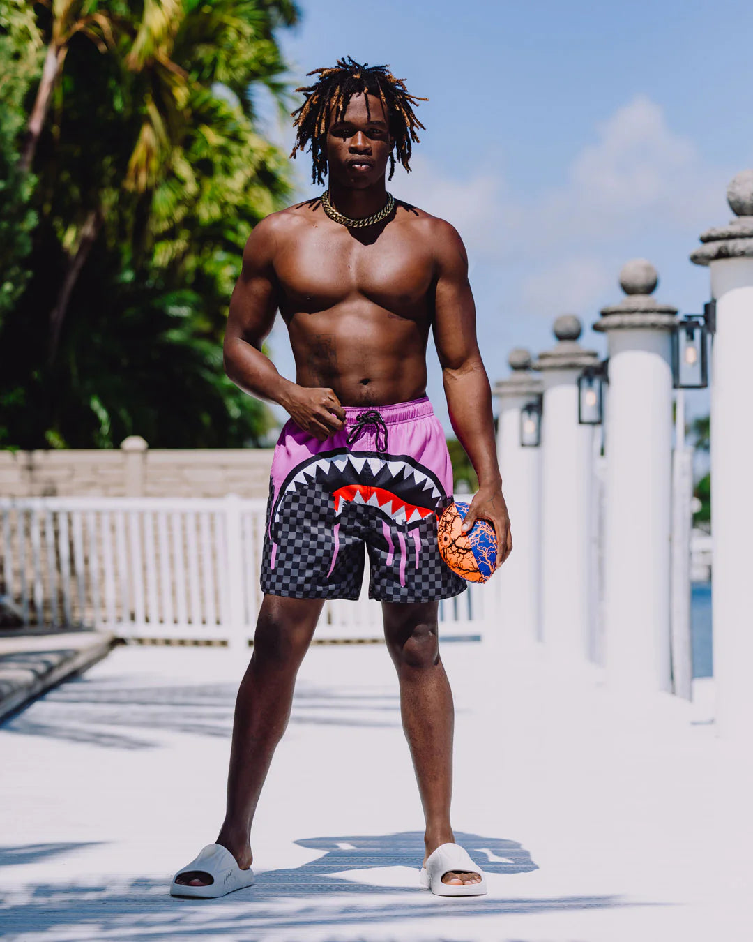 OCEAN DRIP CHECK SWIM SHORT - Image 8