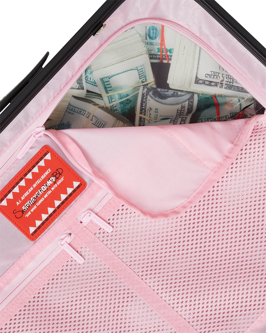 A.I. AFRICAN INTELLIGENCE ELEGANT ENERGY SHARKITECTURE CARRY-ON LUGGAGE - SANDFLOWER COLLAB - Image 5