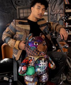 Alternative view of SHARKS IN PARIS THE RIZZ MONEYBEAR TEDDYBEAR BACKPACK