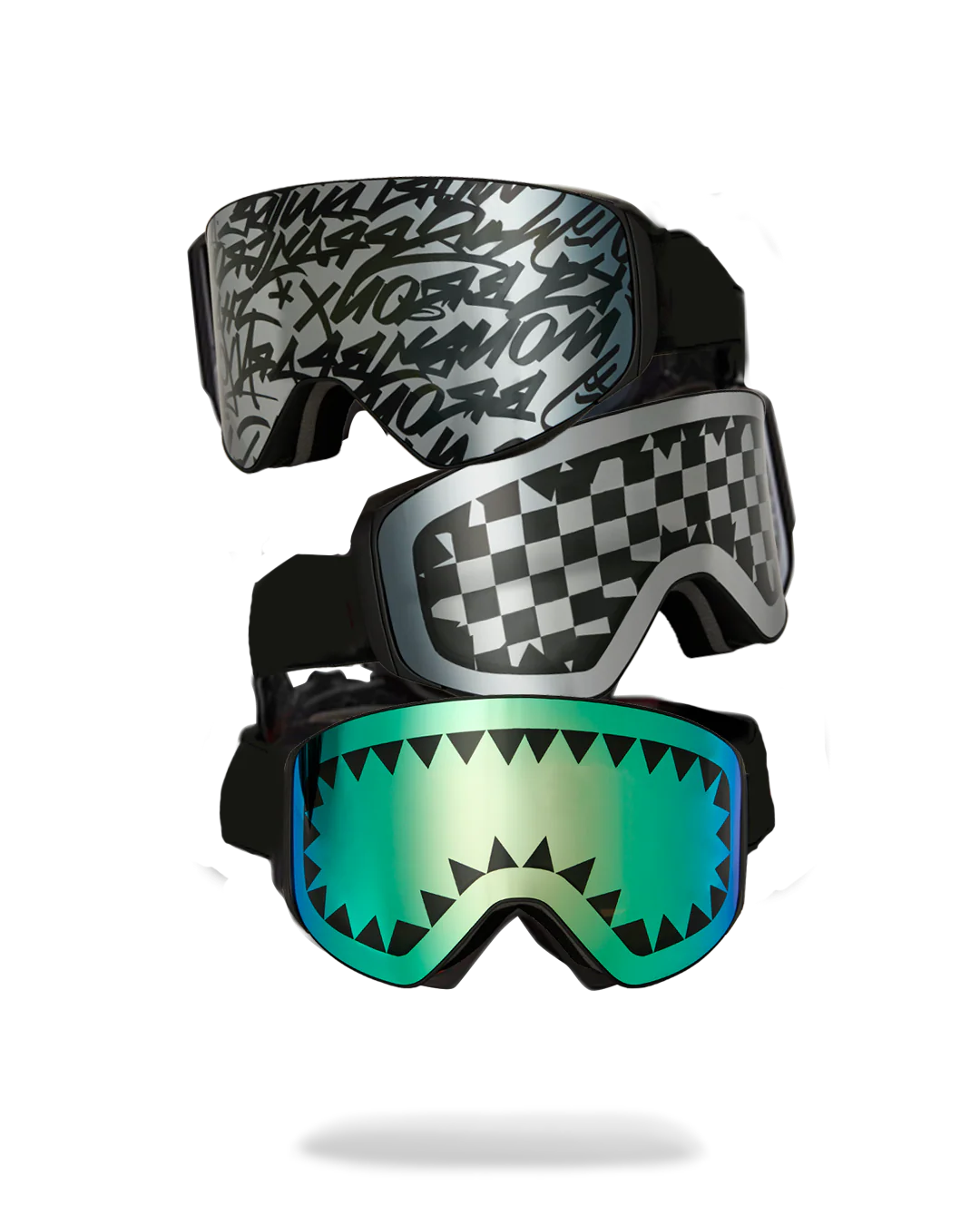 THE STREET MOUNTAIN SKI GOGGLES (INTERCHANGEABLE 3 LENSES)