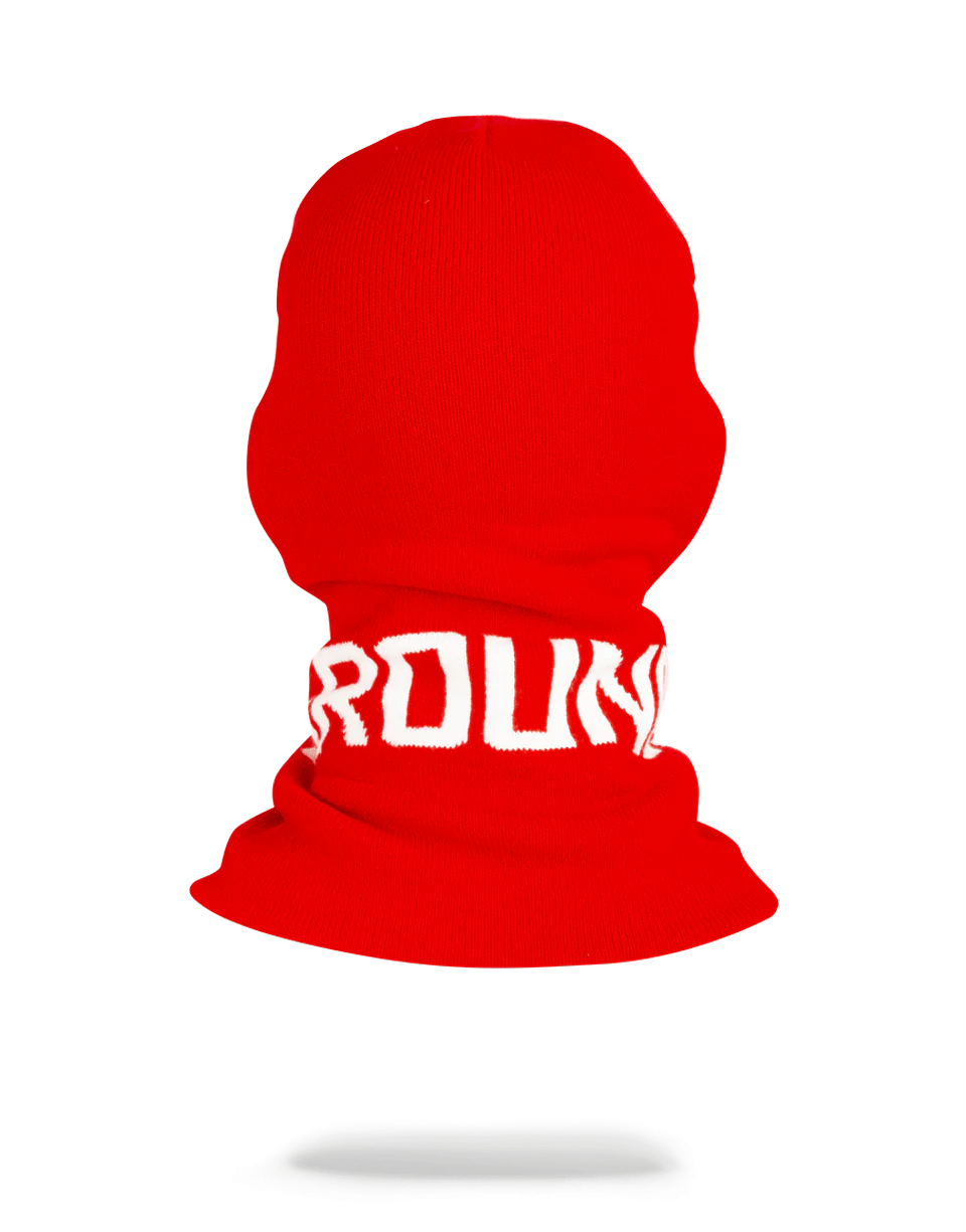 RED SPRAYGROUND LOGO SKI MASK - Image 3