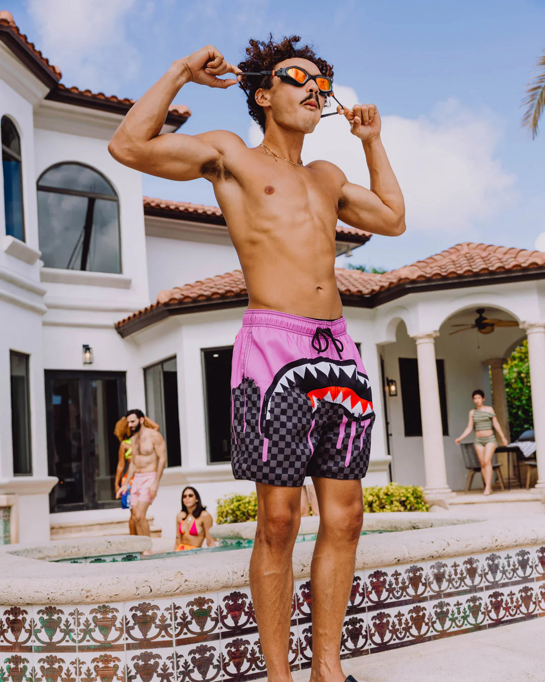 OCEAN DRIP CHECK SWIM SHORT - Image 2