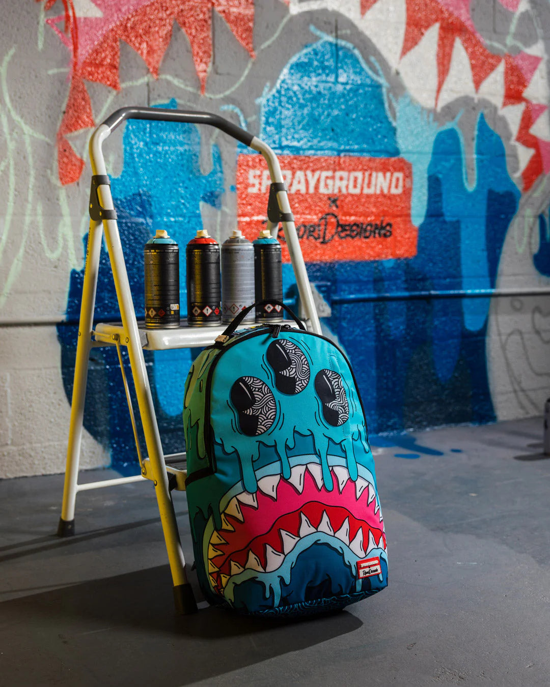 JORGE RODRIGUEZ THE ARTIST COLLAB DRIPS SHARKS BACKPACK - Image 12