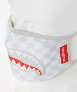 Alternative view of SHARKS IN PARIS (WHITE) FORM-FITTING MASK