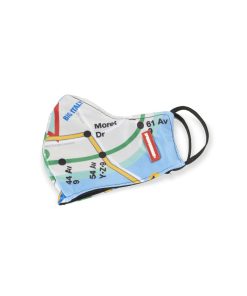 Alternative view of NYC SHARK MAP MASK (FORM-FITTING)